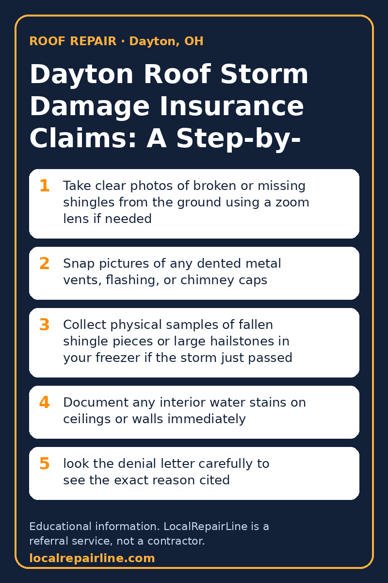 Dayton Roof Storm Damage Insurance Claims: A Step-by-Step Guide - checklist