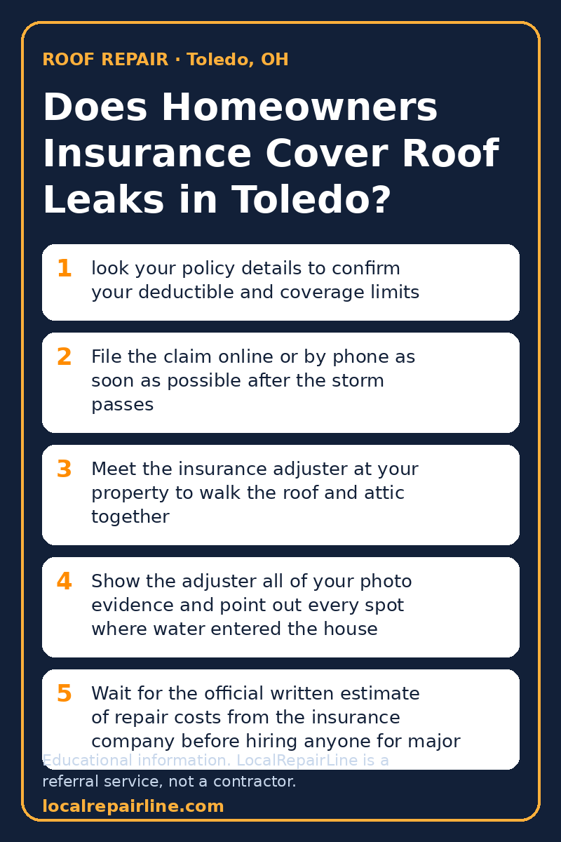 Does Homeowners Insurance Cover Roof Leaks in Toledo? - checklist